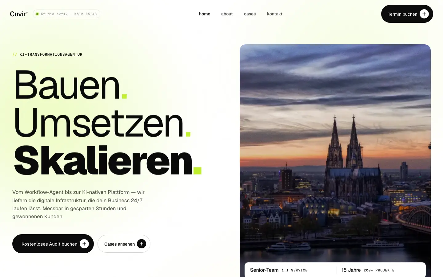 Startseite von Cuvir