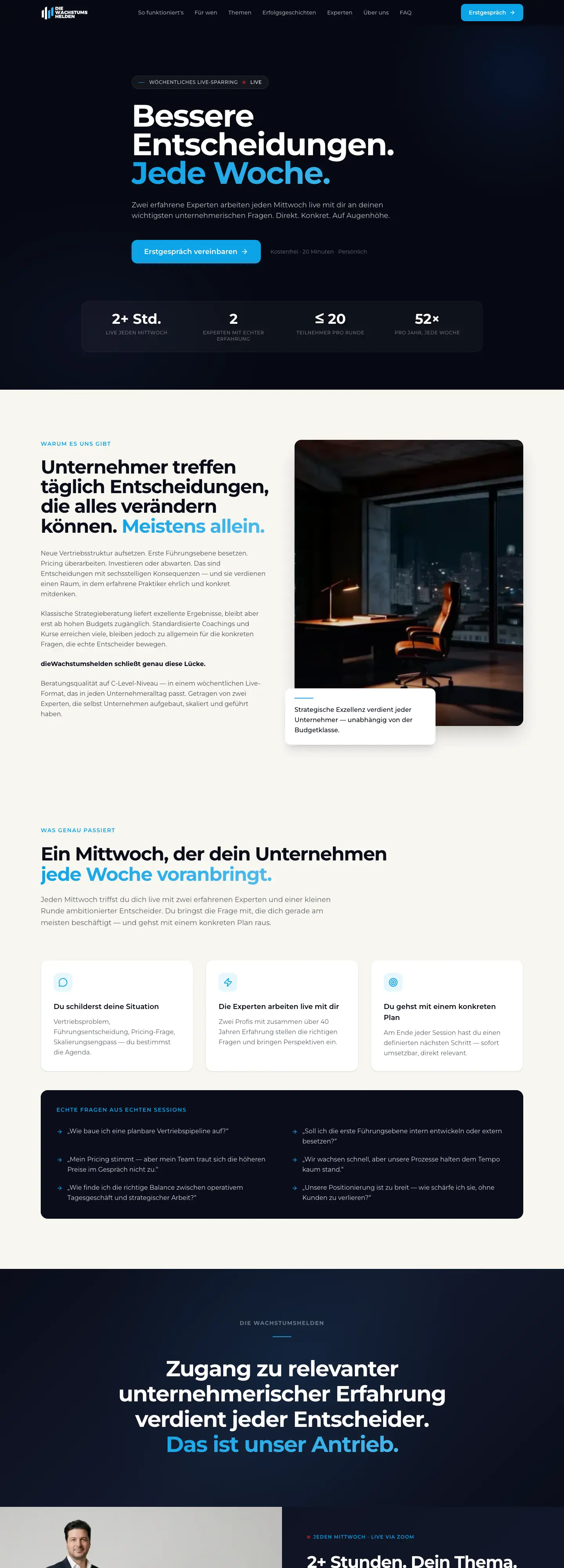 Desktop-Ansicht von dieWachstumshelden