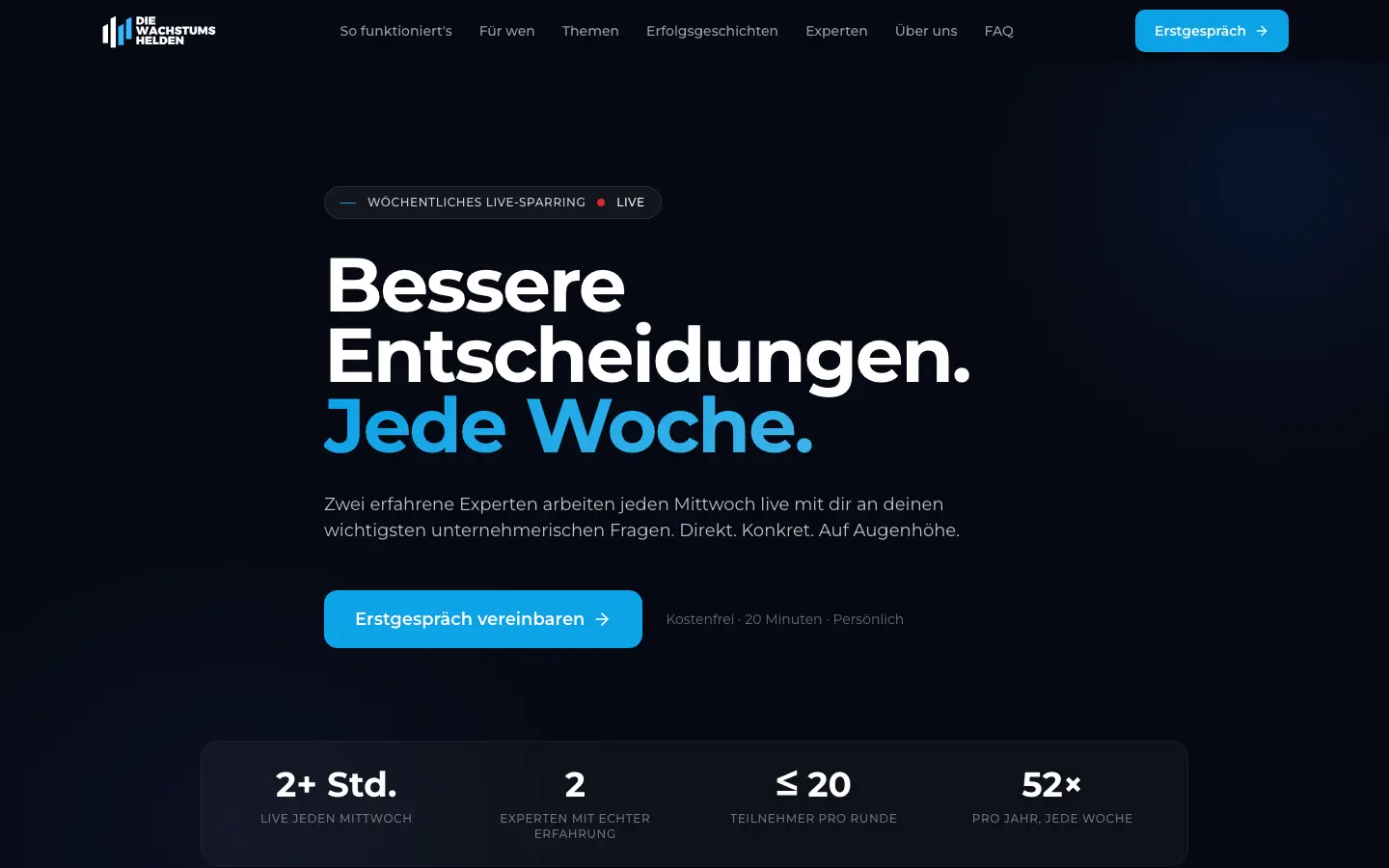 Startseite von dieWachstumshelden